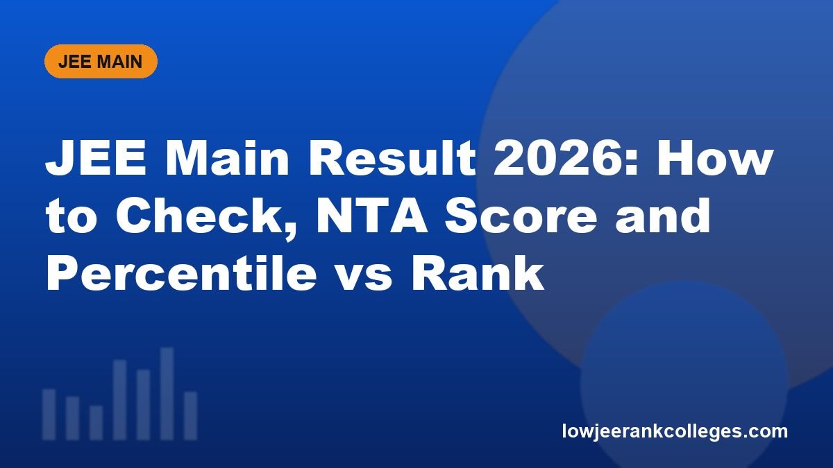 JEE Main Result 2026: How to Check, NTA Score and Percentile vs Rank